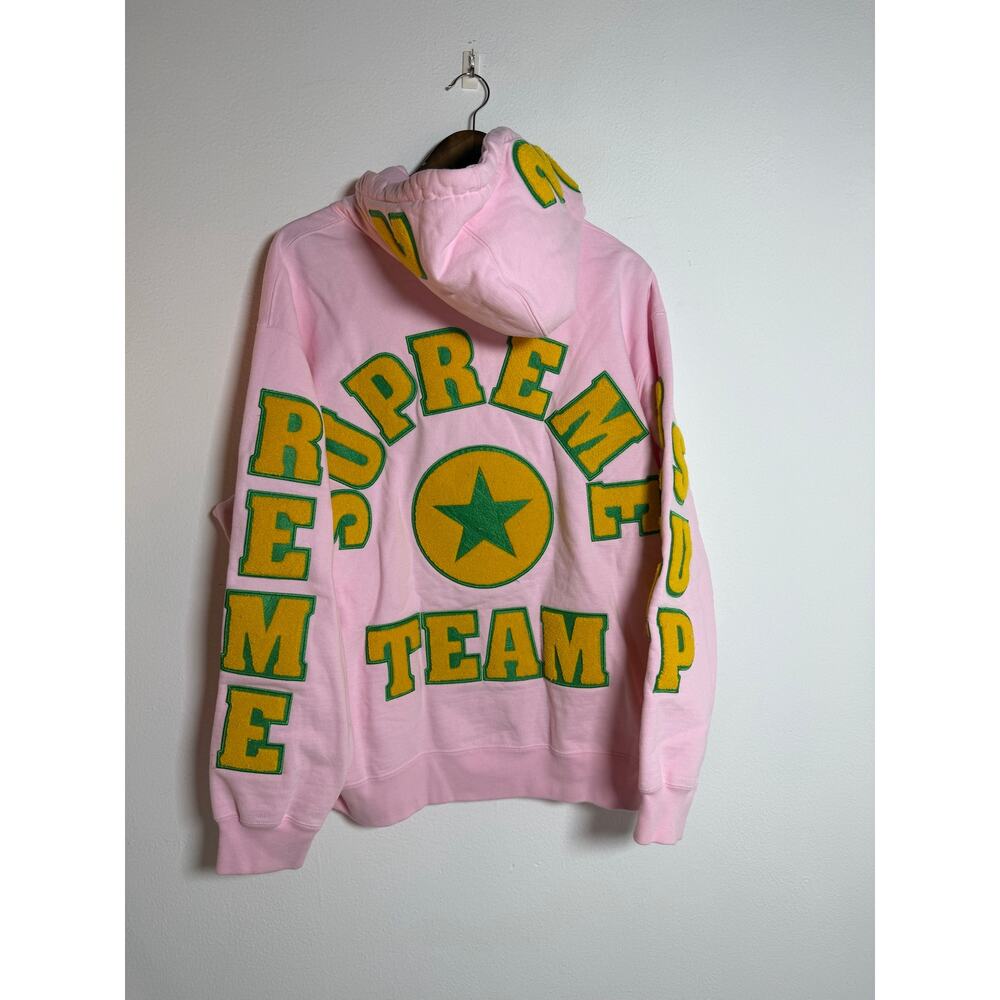 Supreme Team Chenille Hooded Sweatshirt 'Light Pink' SS22